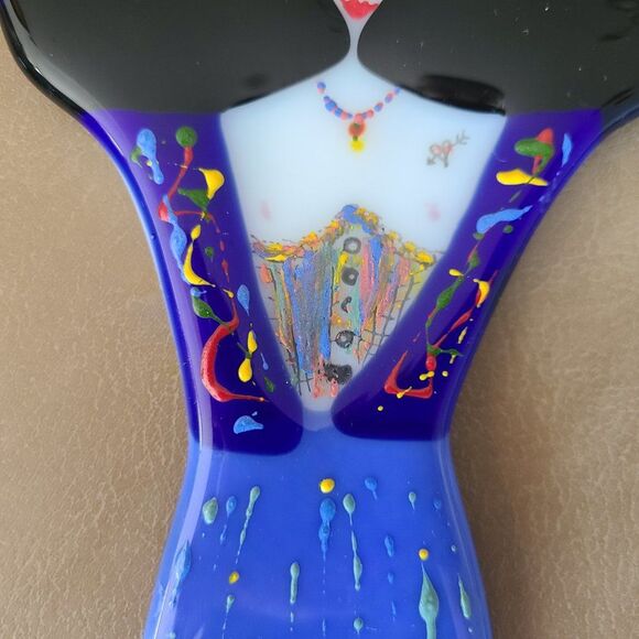 Vanity Mirror Handcrafted Handheld Lovely Moon Goddess One Of A Kind OOAK Art - Picture 11 of 16